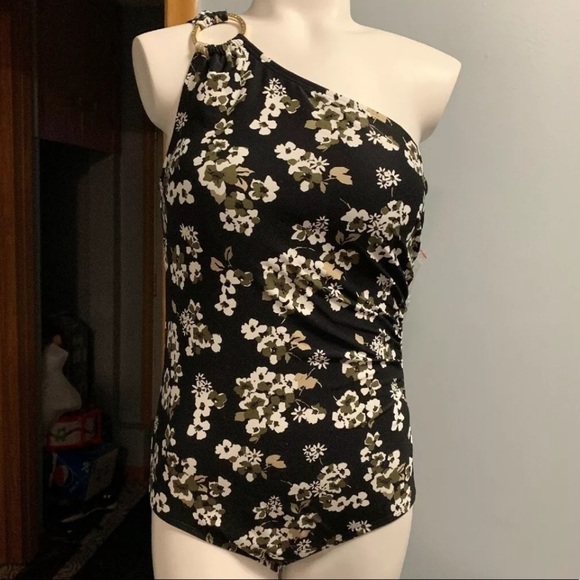 Michael Michael Kors One Shoulder Floral One Piece - Picture 4 of 11